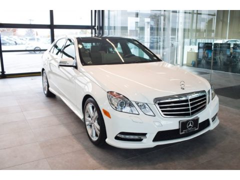 Polar White Mercedes-Benz E 350 4Matic Sedan.  Click to enlarge.