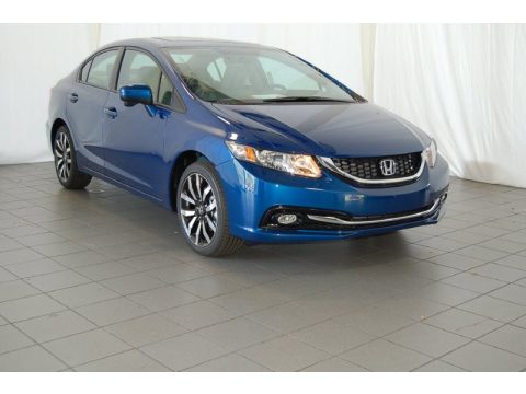 Dyno Blue Pearl Honda Civic EX-L Sedan.  Click to enlarge.