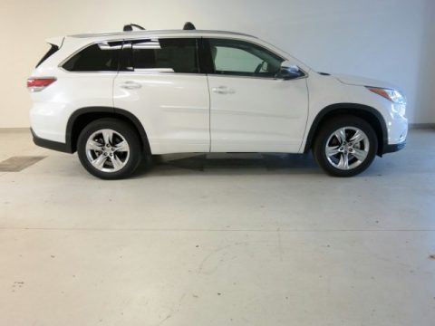 Blizzard Pearl White Toyota Highlander Limited.  Click to enlarge.