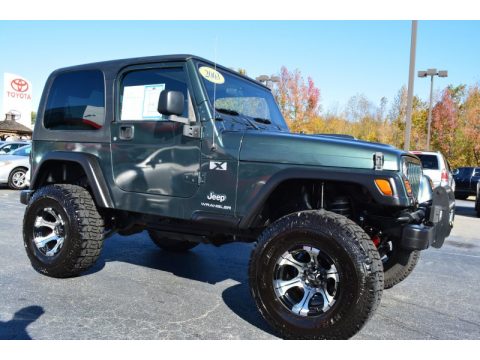 Shale Green Metallic Jeep Wrangler X 4x4.  Click to enlarge.
