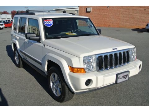 Stone White Jeep Commander Sport.  Click to enlarge.