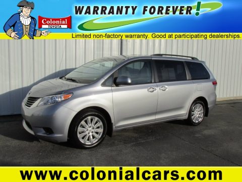 Silver Sky Metallic Toyota Sienna LE AWD.  Click to enlarge.