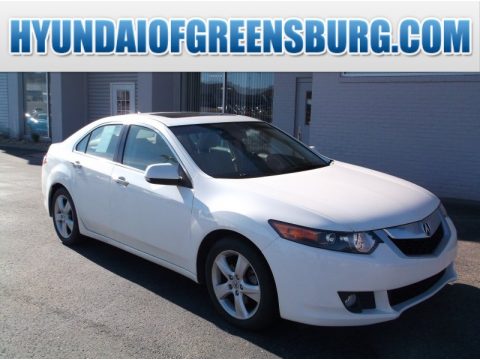 Premium White Pearl Acura TSX Sedan.  Click to enlarge.