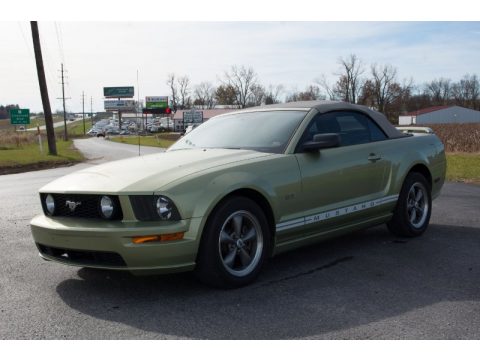 Legend Lime Metallic Ford Mustang GT Premium Convertible.  Click to enlarge.