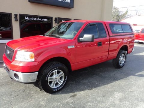 Bright Red Ford F150 XLT Regular Cab 4x4.  Click to enlarge.