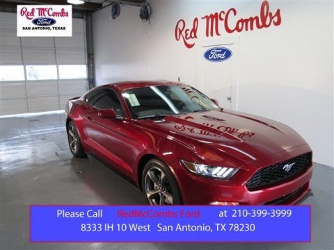 Ruby Red Metallic Ford Mustang V6 Coupe.  Click to enlarge.