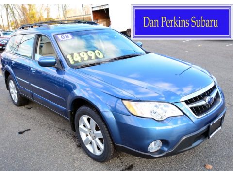 Newport Blue Pearl Subaru Outback 2.5i Limited Wagon.  Click to enlarge.