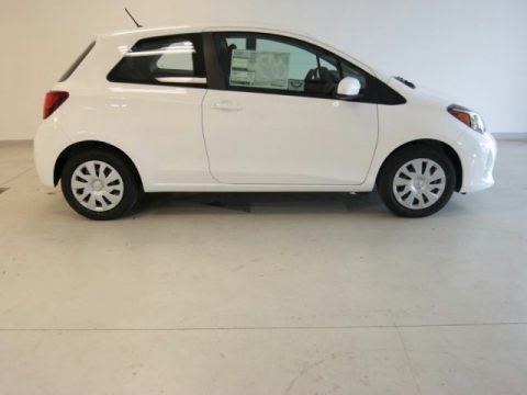 Super White Toyota Yaris 3-Door L.  Click to enlarge.