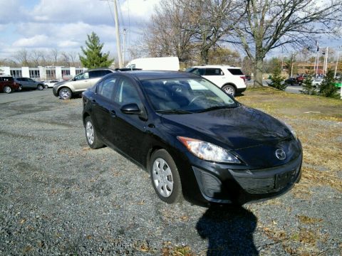 Black Mica Mazda MAZDA3 i Sport 4 Door.  Click to enlarge.