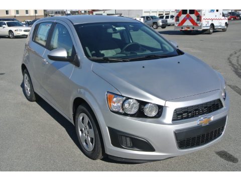 Silver Ice Metallic Chevrolet Sonic LS Hatchback.  Click to enlarge.