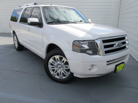 White Platinum Tri-Coat Ford Expedition EL Limited.  Click to enlarge.