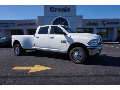 Bright White Ram 3500 SLT Crew Cab 4x4 Dually.  Click to enlarge.