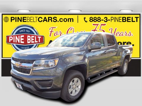 Cyber Gray Metallic Chevrolet Colorado WT Crew Cab 4WD.  Click to enlarge.