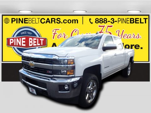 Summit White Chevrolet Silverado 2500HD LT Crew Cab 4x4.  Click to enlarge.