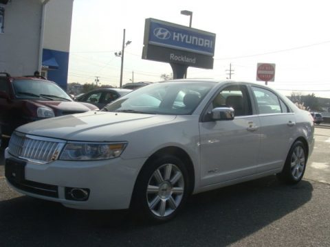 White Suede Lincoln MKZ Sedan.  Click to enlarge.