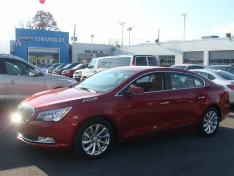 Crystal Red Tintcoat Buick LaCrosse Leather.  Click to enlarge.