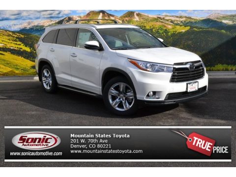 Blizzard Pearl White Toyota Highlander Limited AWD.  Click to enlarge.