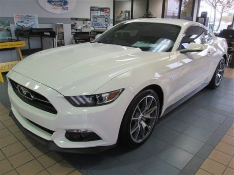 50th Anniversary Wimbledon White Ford Mustang 50th Anniversary GT Coupe.  Click to enlarge.