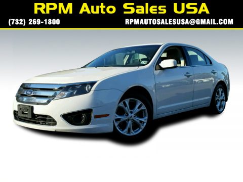 White Suede Ford Fusion SE.  Click to enlarge.