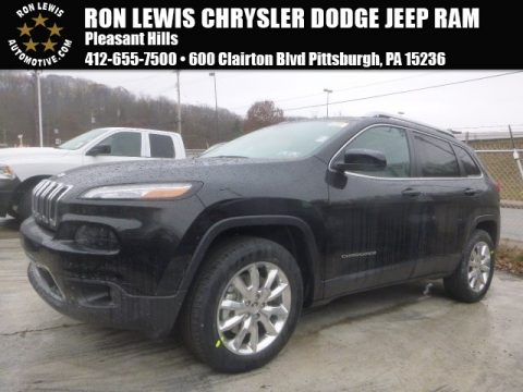 Brilliant Black Crystal Pearl Jeep Cherokee Limited 4x4.  Click to enlarge.