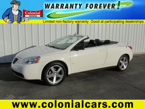 Ivory White Pontiac G6 GT Convertible.  Click to enlarge.
