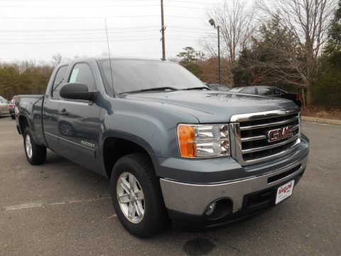 Stealth Gray Metallic GMC Sierra 1500 SLE Extended Cab.  Click to enlarge.