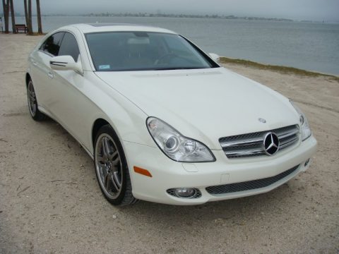 Arctic White Mercedes-Benz CLS 550.  Click to enlarge.