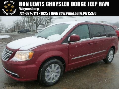 Deep Cherry Red Crystal Pearl Chrysler Town & Country Touring.  Click to enlarge.