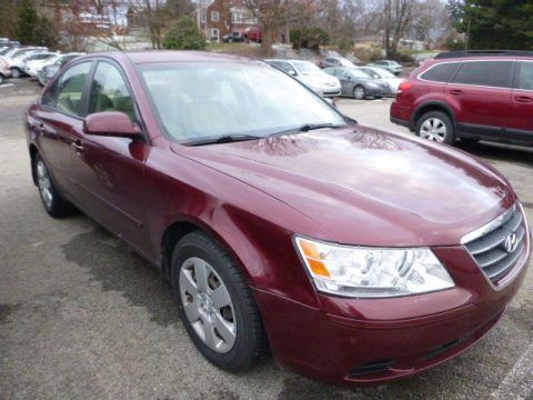 Dark Cherry Red Hyundai Sonata GLS.  Click to enlarge.
