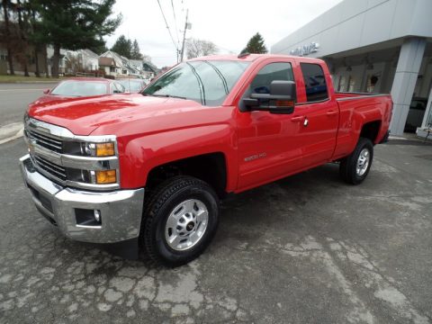 Victory Red Chevrolet Silverado 2500HD LT Double Cab 4x4.  Click to enlarge.