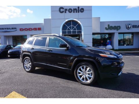 Brilliant Black Crystal Pearl Jeep Cherokee Limited.  Click to enlarge.