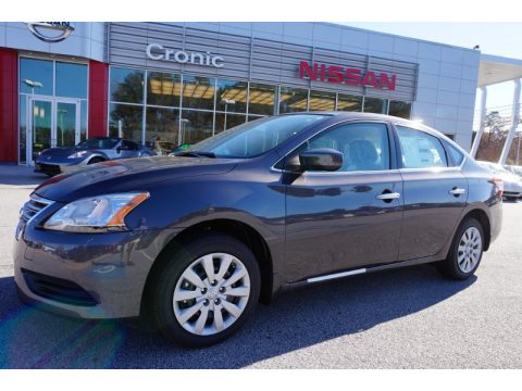 Amethyst Gray Nissan Sentra S.  Click to enlarge.