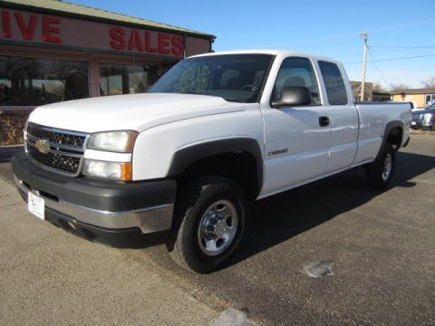 Summit White Chevrolet Silverado 2500HD LS Extended Cab 4x4.  Click to enlarge.