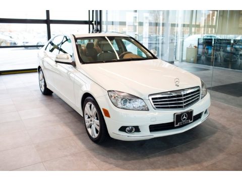 Arctic White Mercedes-Benz C 300 4Matic Sport.  Click to enlarge.
