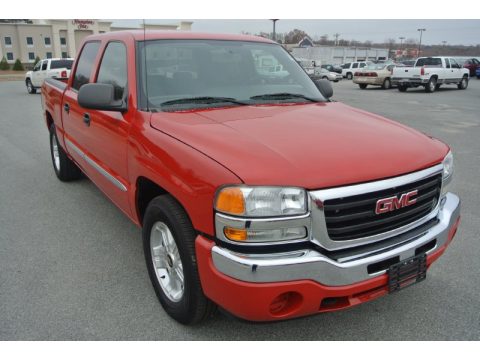 Fire Red GMC Sierra 1500 SL Crew Cab.  Click to enlarge.