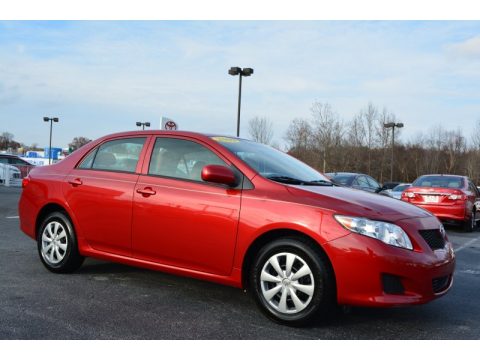 Barcelona Red Metallic Toyota Corolla LE.  Click to enlarge.