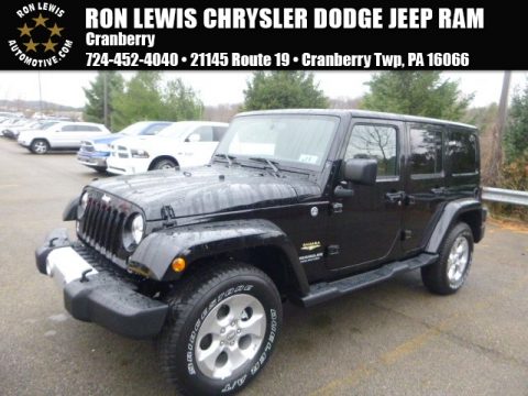 Black Jeep Wrangler Unlimited Sahara 4x4.  Click to enlarge.