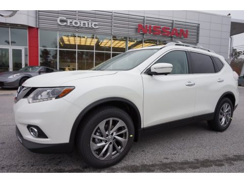 Pearl White Nissan Rogue SL.  Click to enlarge.
