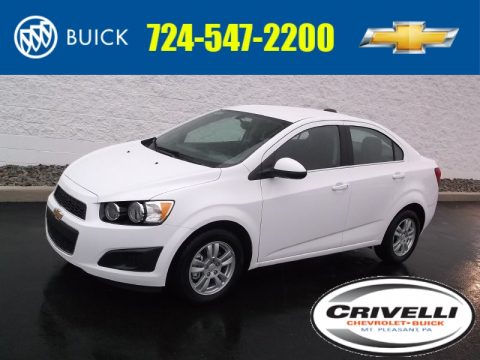 Summit White Chevrolet Sonic LT Sedan.  Click to enlarge.