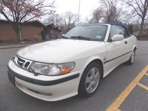 Polar White Saab 9-3 SE Convertible.  Click to enlarge.