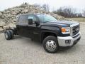 Front 3/4 View of 2015 GMC Sierra 3500HD SLE Crew Cab 4x4 Dual Rear Wheel Chassis #1