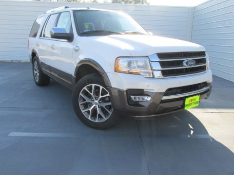 White Platinum Metallic Tri-Coat Ford Expedition King Ranch.  Click to enlarge.