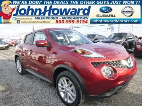 Cayenne Red Nissan Juke SV AWD.  Click to enlarge.