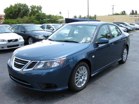 Fusion Blue Metallic Saab 9-3 2.0T Sport Sedan.  Click to enlarge.