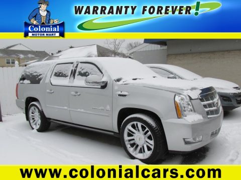 Silver Lining Cadillac Escalade ESV Platinum AWD.  Click to enlarge.