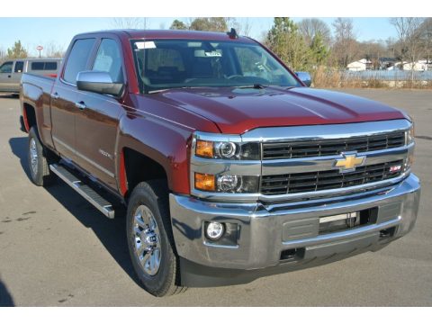 Deep Ruby Metallic Chevrolet Silverado 2500HD LTZ Crew Cab 4x4.  Click to enlarge.