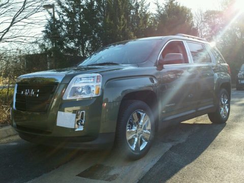 Cypress Green Metallic GMC Terrain SLE AWD.  Click to enlarge.