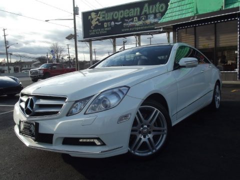 Diamond White Metallic Mercedes-Benz E 350 Coupe.  Click to enlarge.