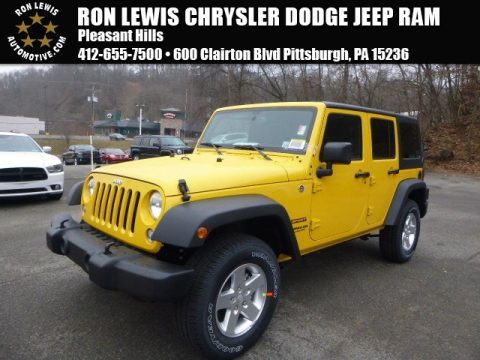 Baja Yellow Jeep Wrangler Unlimited Sport S 4x4.  Click to enlarge.