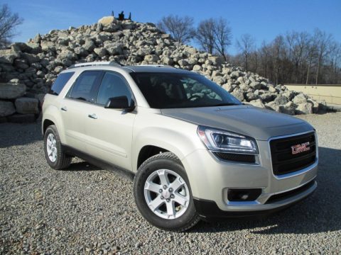 Champagne Silver Metallic GMC Acadia SLE AWD.  Click to enlarge.